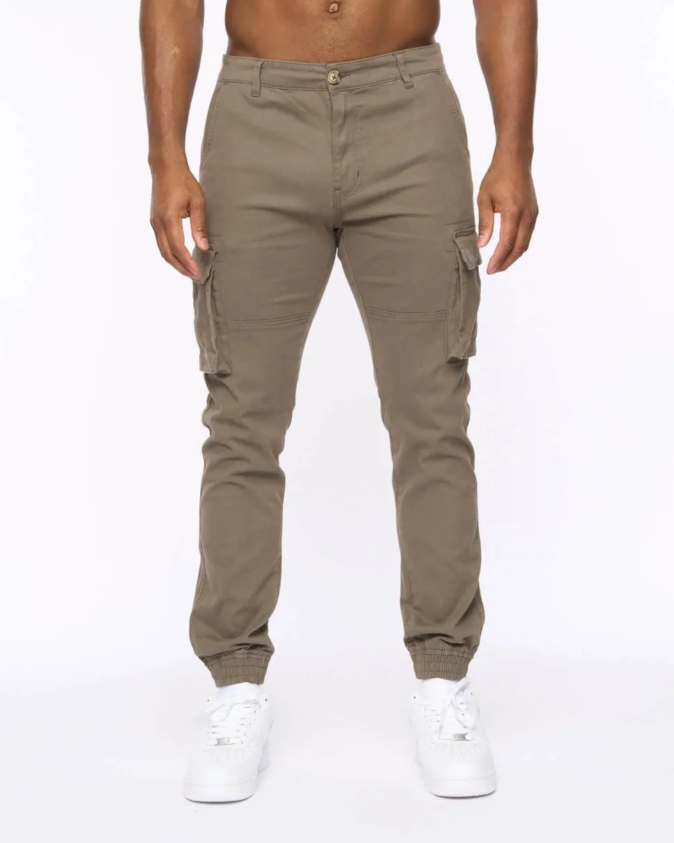 Frenton Crosshatch Cargo Pants Khaki