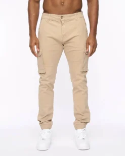 Frenton Crosshatch Cargo Pants Stone