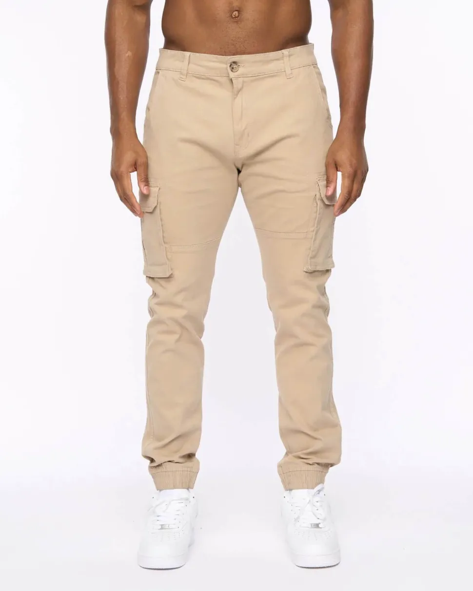 Frenton Crosshatch Cargo Pants Stone