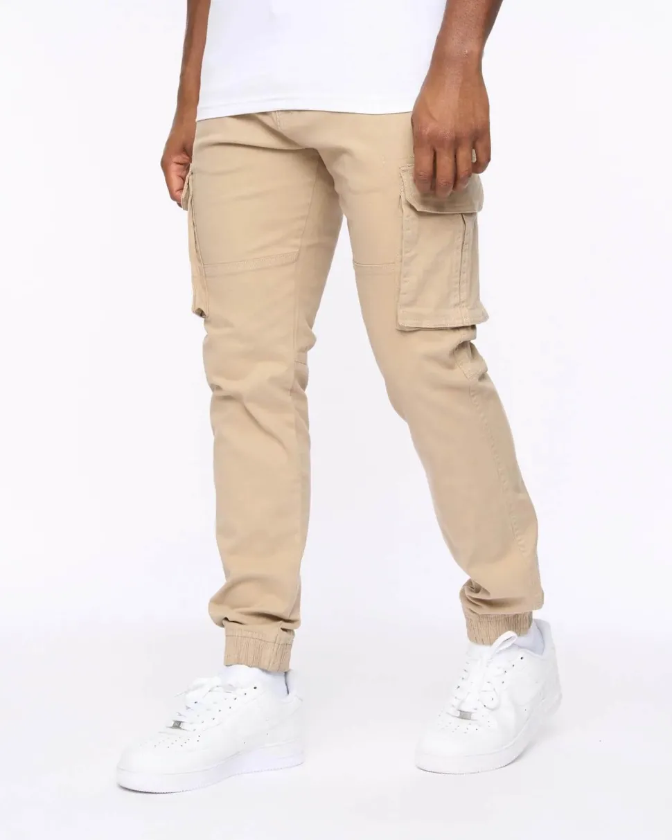 Frenton Crosshatch Cargo Pants Stone