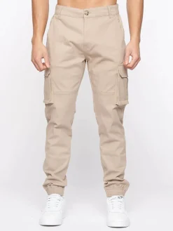 Frenton Crosshatch Cargo Pants Stone