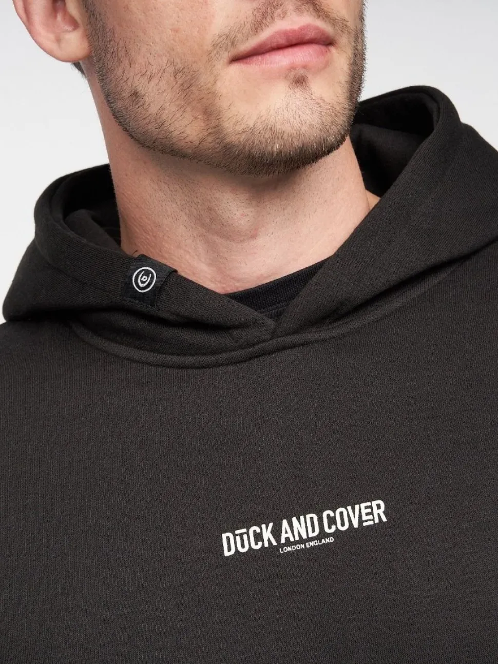 Gathport Men's Hoodie Black by Duck & Cover