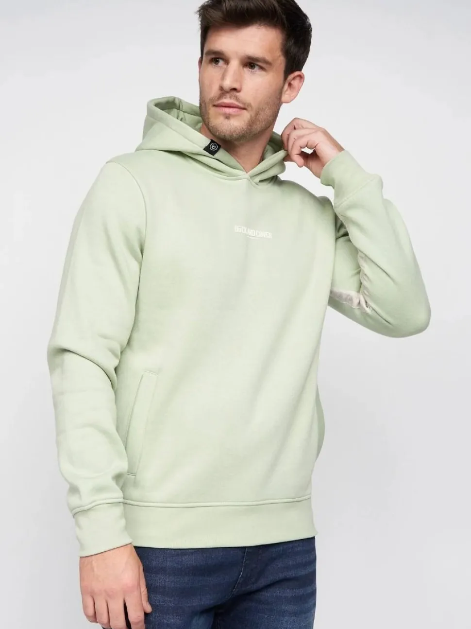 Gathport Men's Hoodie Sage Green by Duck & Cover