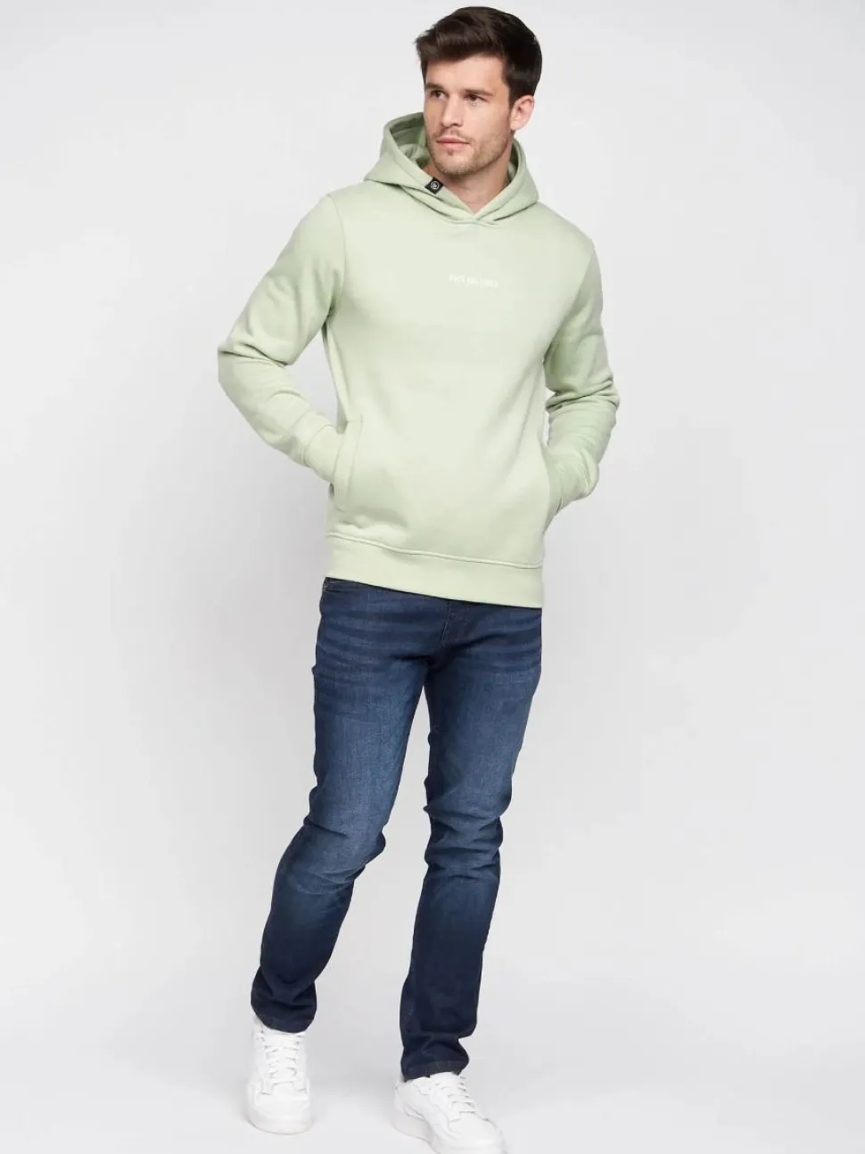 Gathport Men's Hoodie Sage Green by Duck & Cover