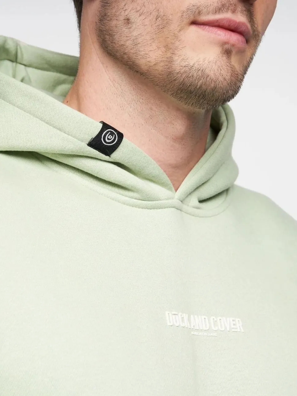 Gathport Men's Hoodie Sage Green by Duck & Cover
