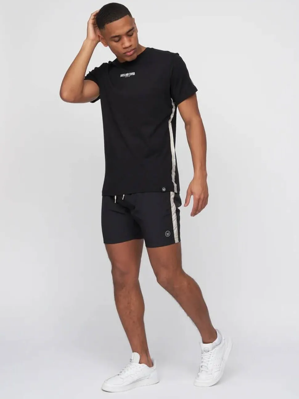 Gathport Men's Swim Shorts Black by Duck & Cover