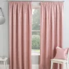 Gemini Woven Tape Top Curtains Pair Blush