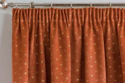 Gemini Woven Tape Top Curtains Pair Spice