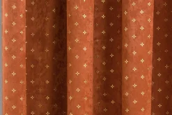 Gemini Woven Tape Top Curtains Pair Spice