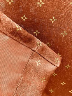 Gemini Woven Tape Top Curtains Pair Spice