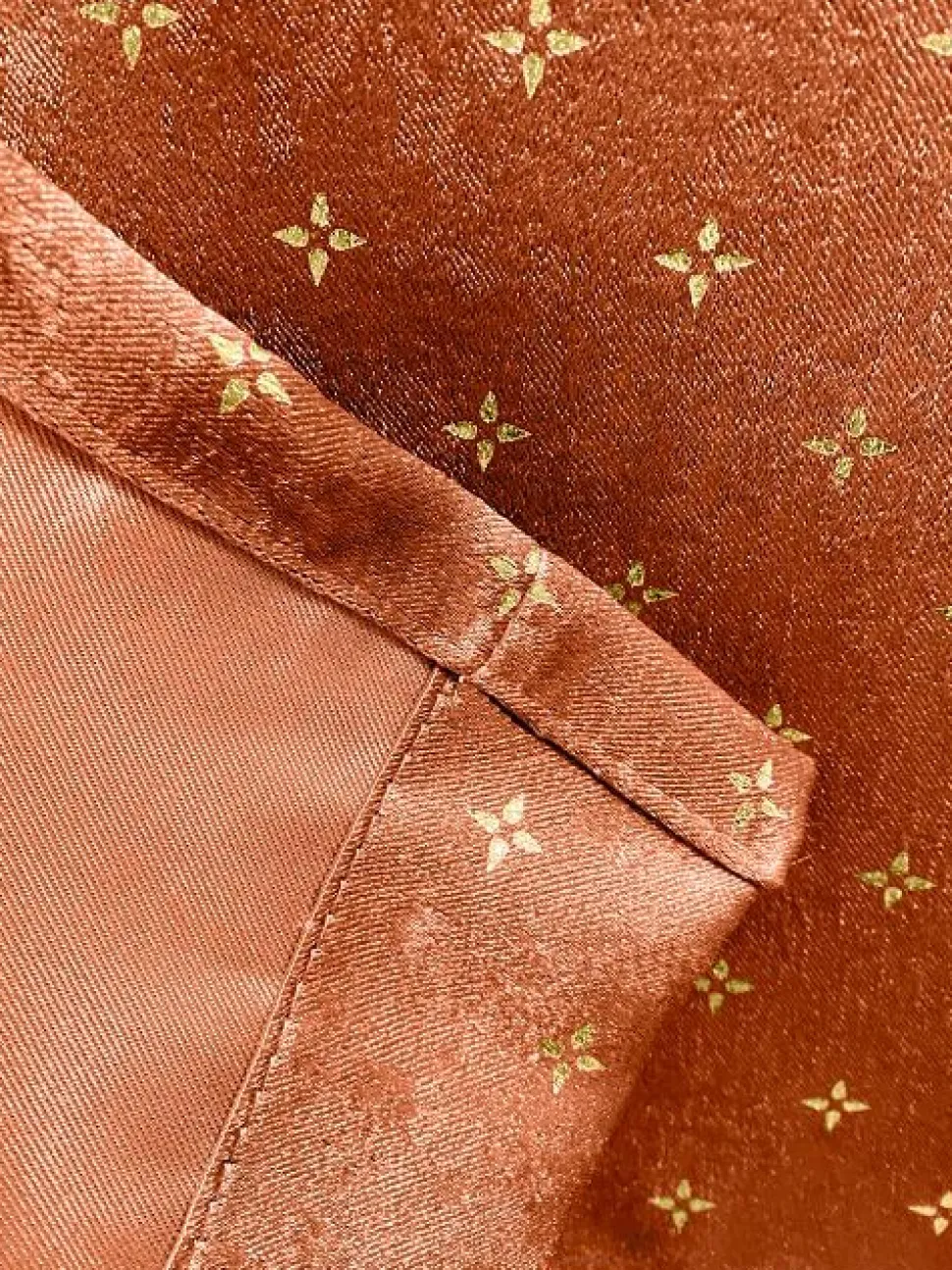 Gemini Woven Tape Top Curtains Pair Spice