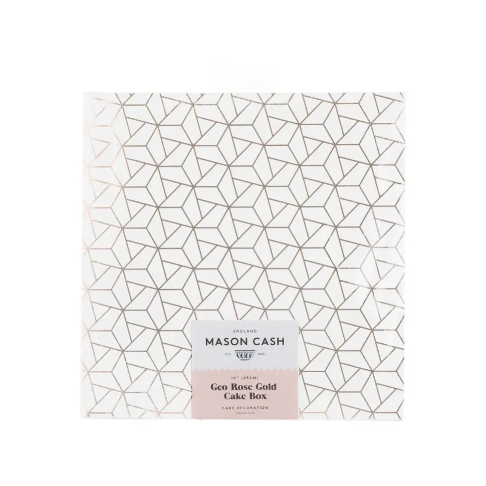 Geo Rose Gold Cake Box by Mason Cash