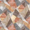 Geometric Brown Oil Cloth 1182-2 Price by the metre
