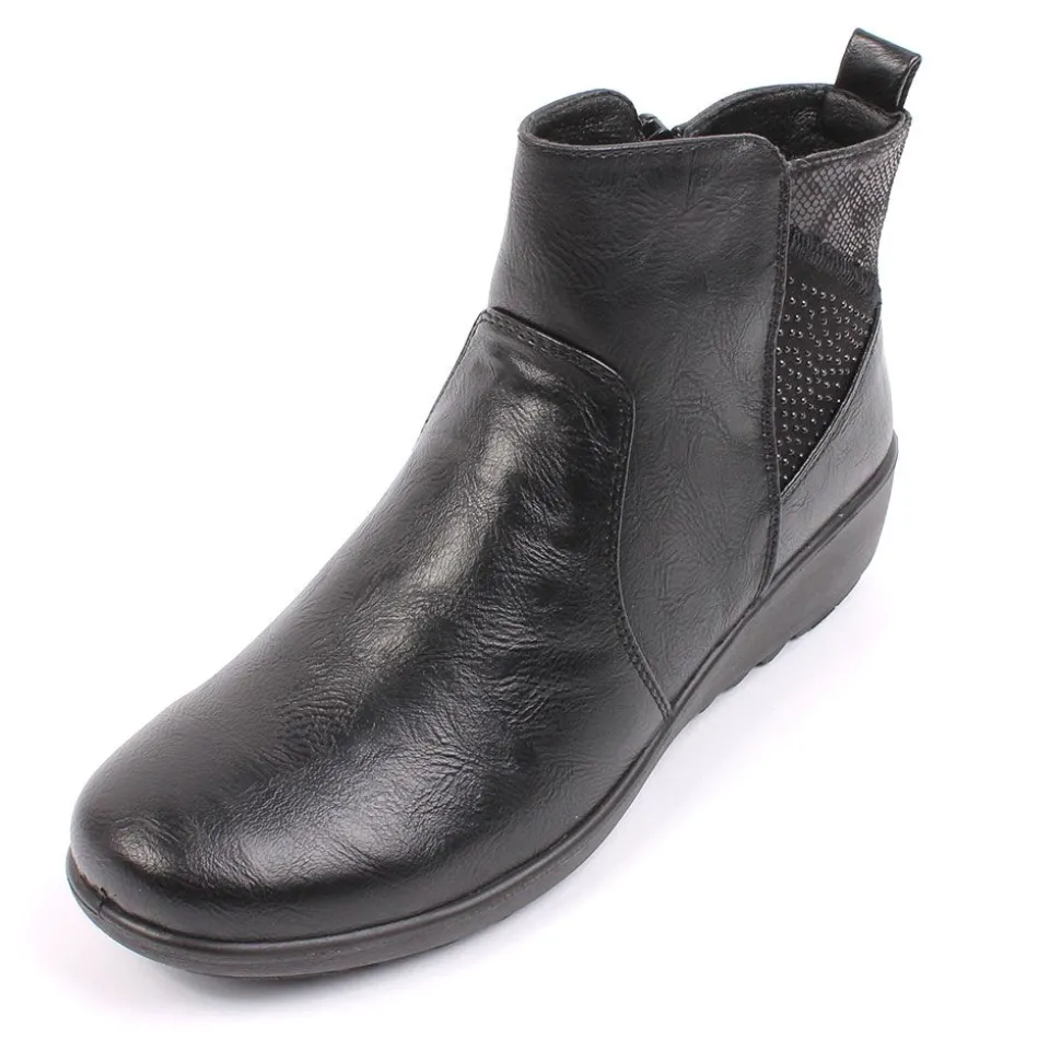 Gilly Women's Comfort Walk Boots Black