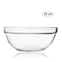 Glass Salad Bowl 22cm
