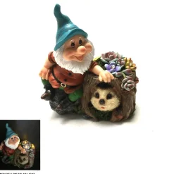 Gnome & Hedgehog Outdoor Solar Light