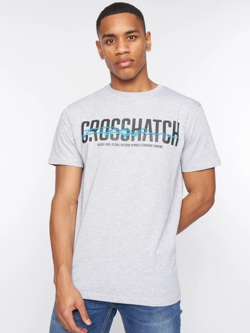 Gooch T-Shirt Light Grey Marl by Crosshatch