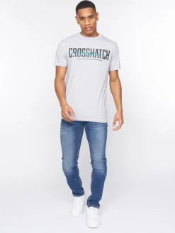 Gooch T-Shirt Light Grey Marl by Crosshatch