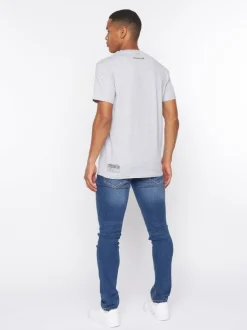 Gooch T-Shirt Light Grey Marl by Crosshatch
