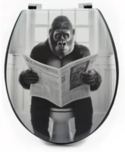 Gorilla Printed Toilet Seat