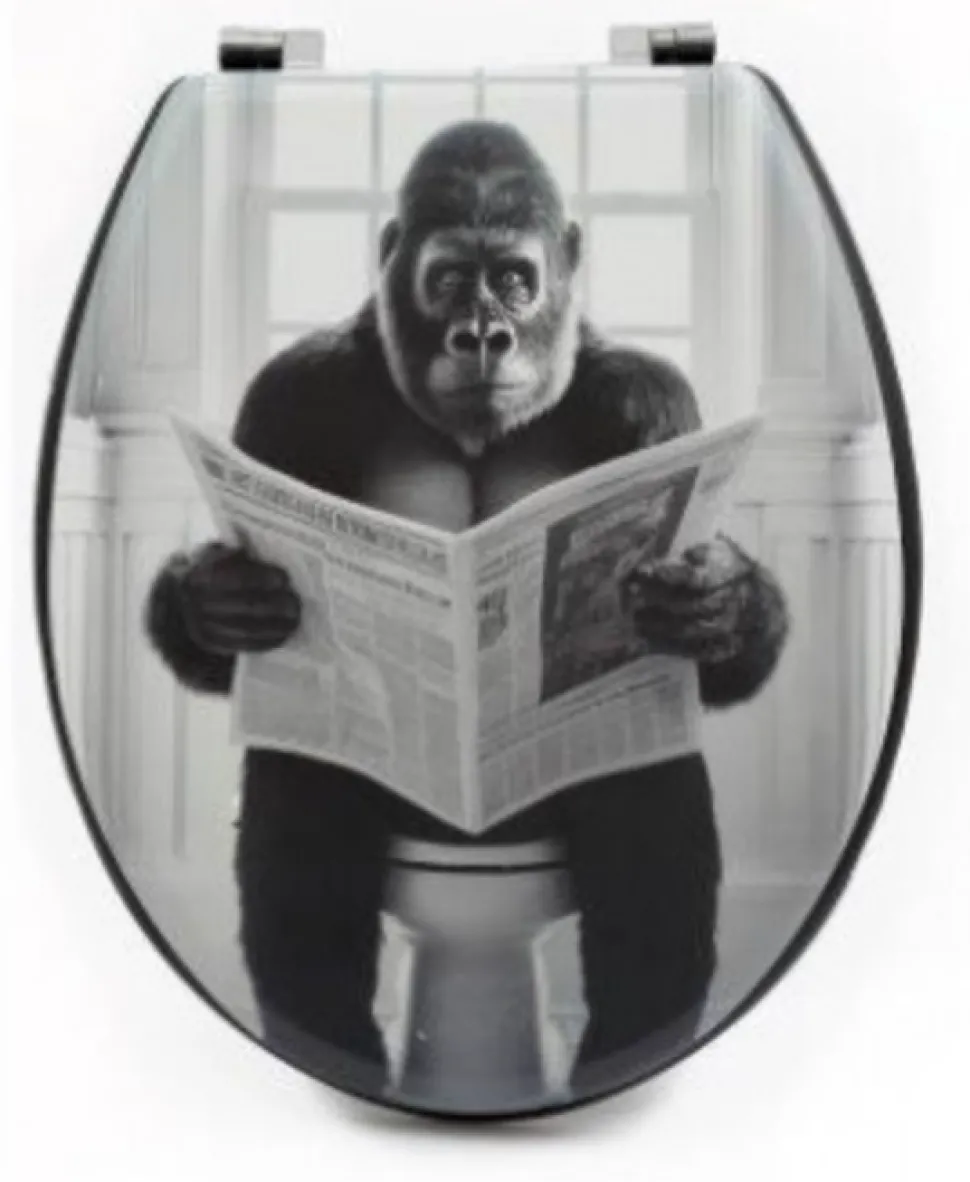 Gorilla Printed Toilet Seat