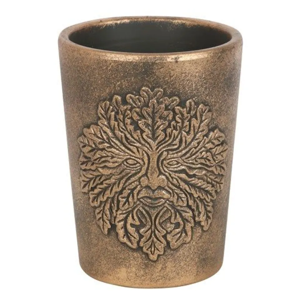 Green Man Bronze Plant Pot