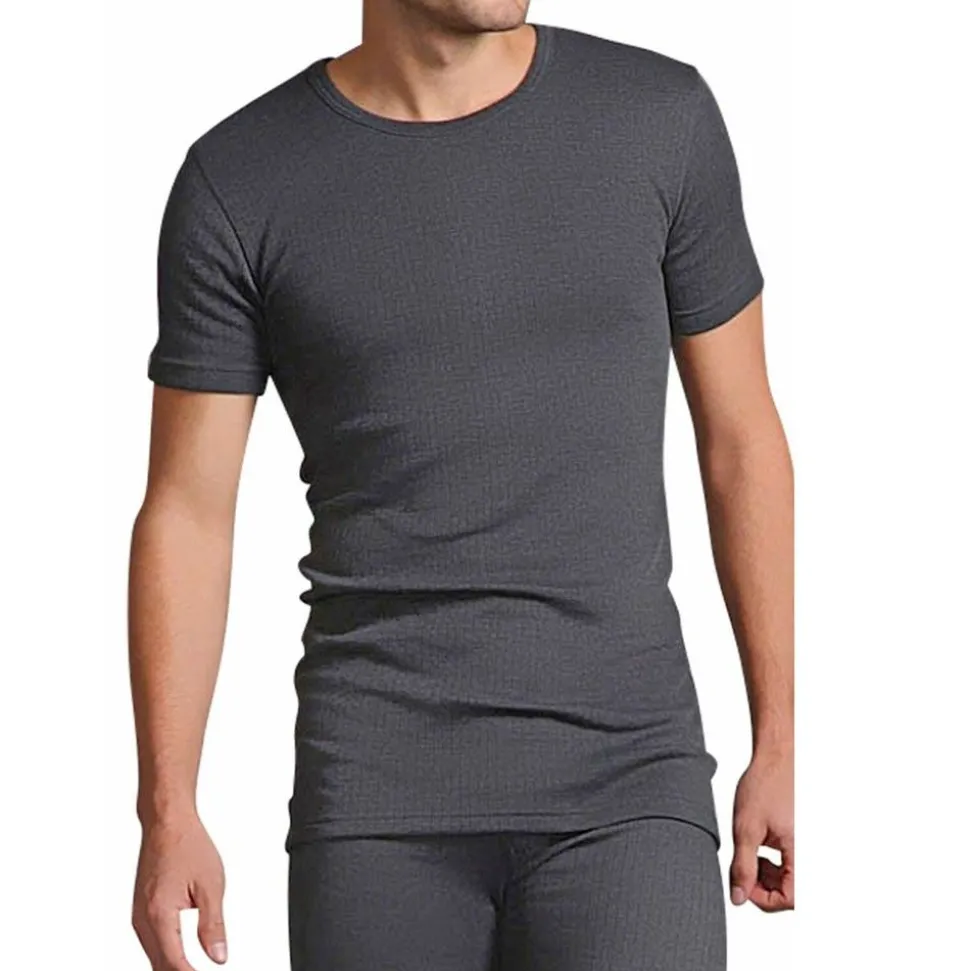 Grey Short Sleeve Thermal T-Shirt