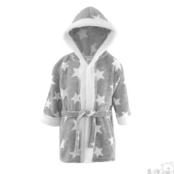 Grey Star Hooded Bath Robe