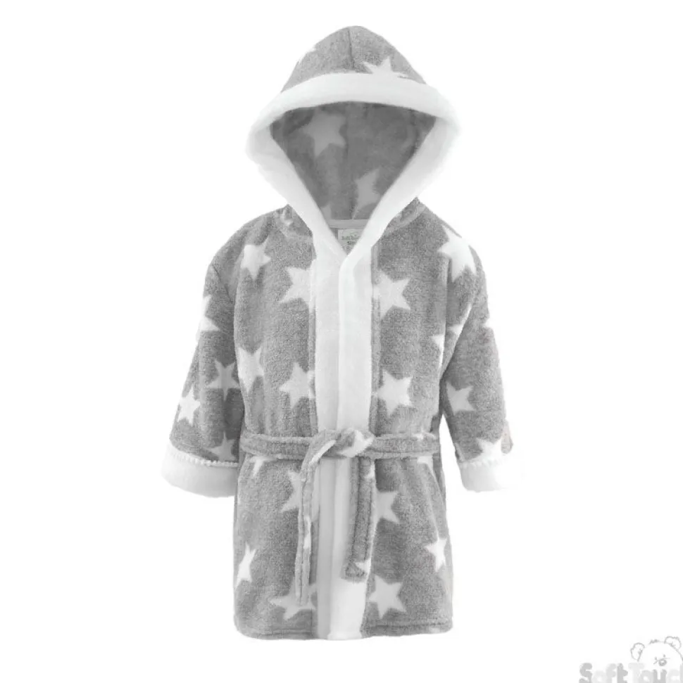 Grey Star Hooded Bath Robe