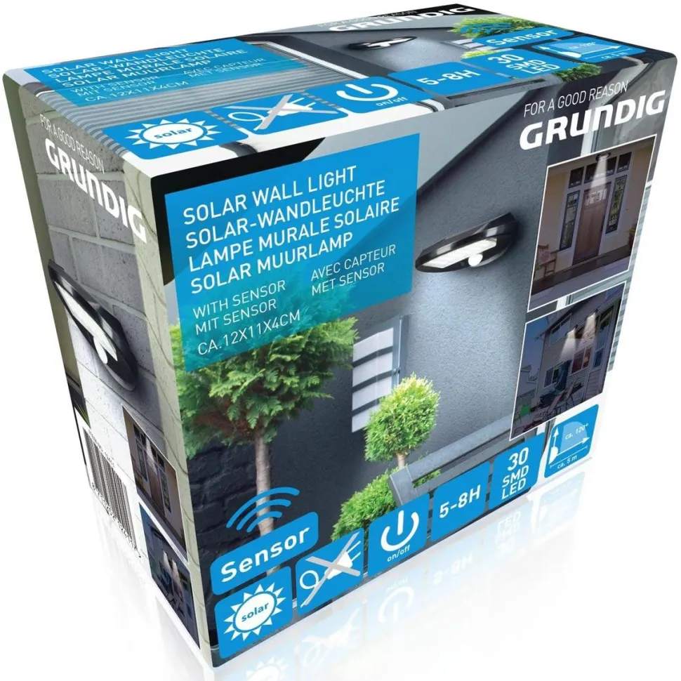 Grundig 2 Pack Solar Wall Lamp