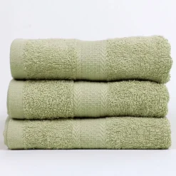 450GSM 100% Cotton Face Cloth Green
