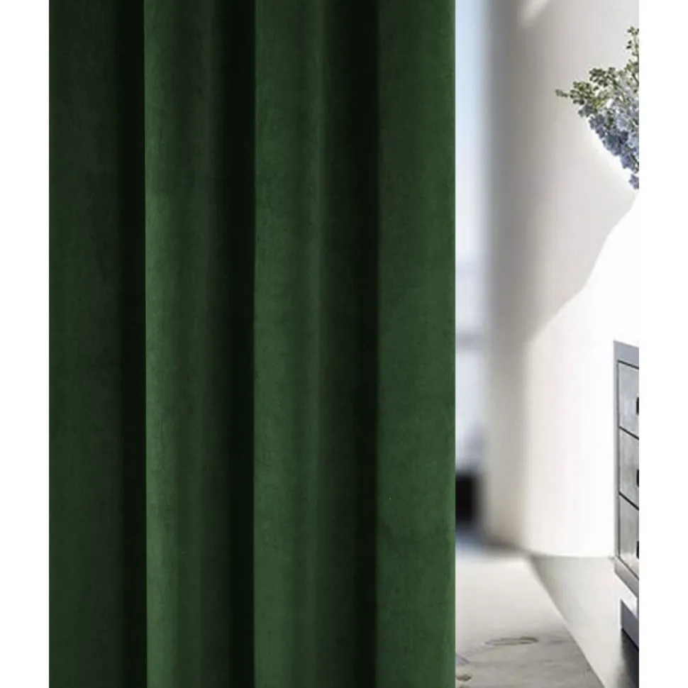 Hampton 100% Blackout Eyelet Curtains Green
