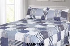 Hampton Patchwork Bedspread/Throw