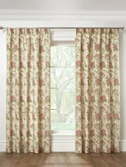 Harmony Pencil Pleat Floral Curtains