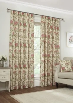 Harmony Pencil Pleat Floral Curtains