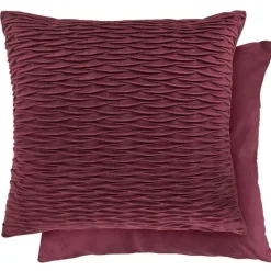 Henley Velvet Bordeaux Red Cushion Cover