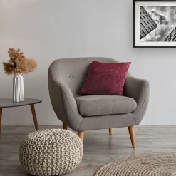 Henley Velvet Bordeaux Red Cushion Cover