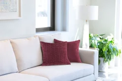 Henley Velvet Bordeaux Red Cushion Cover