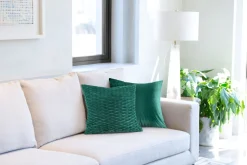 Henley Velvet Emerald Green Cushion Cover