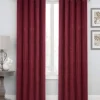Herringbone Eyelet Readymade Curtains Wine