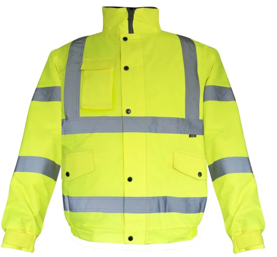 Hi-Visibility Hi-Viz Yellow Bomber Work Jacket