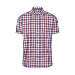 Holkham Check Short Sleeve Shirt Red by Champion