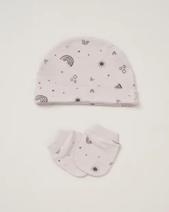 Homegrown Baby 100% Organic Cotton 5 Piece Printed Gift Set-Grey