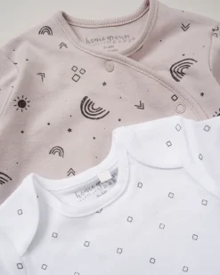 Homegrown Baby 100% Organic Cotton 5 Piece Printed Gift Set-Grey