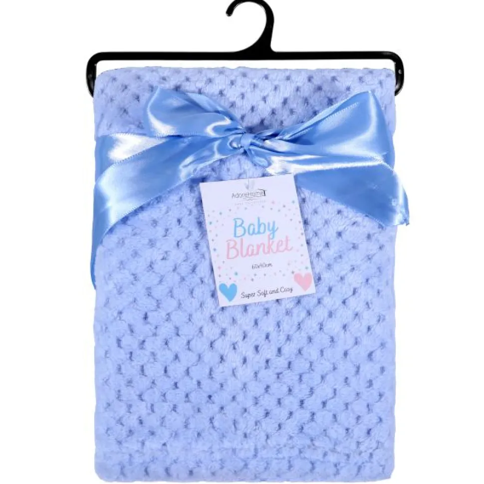 Honeycomb Baby Blanket Blue