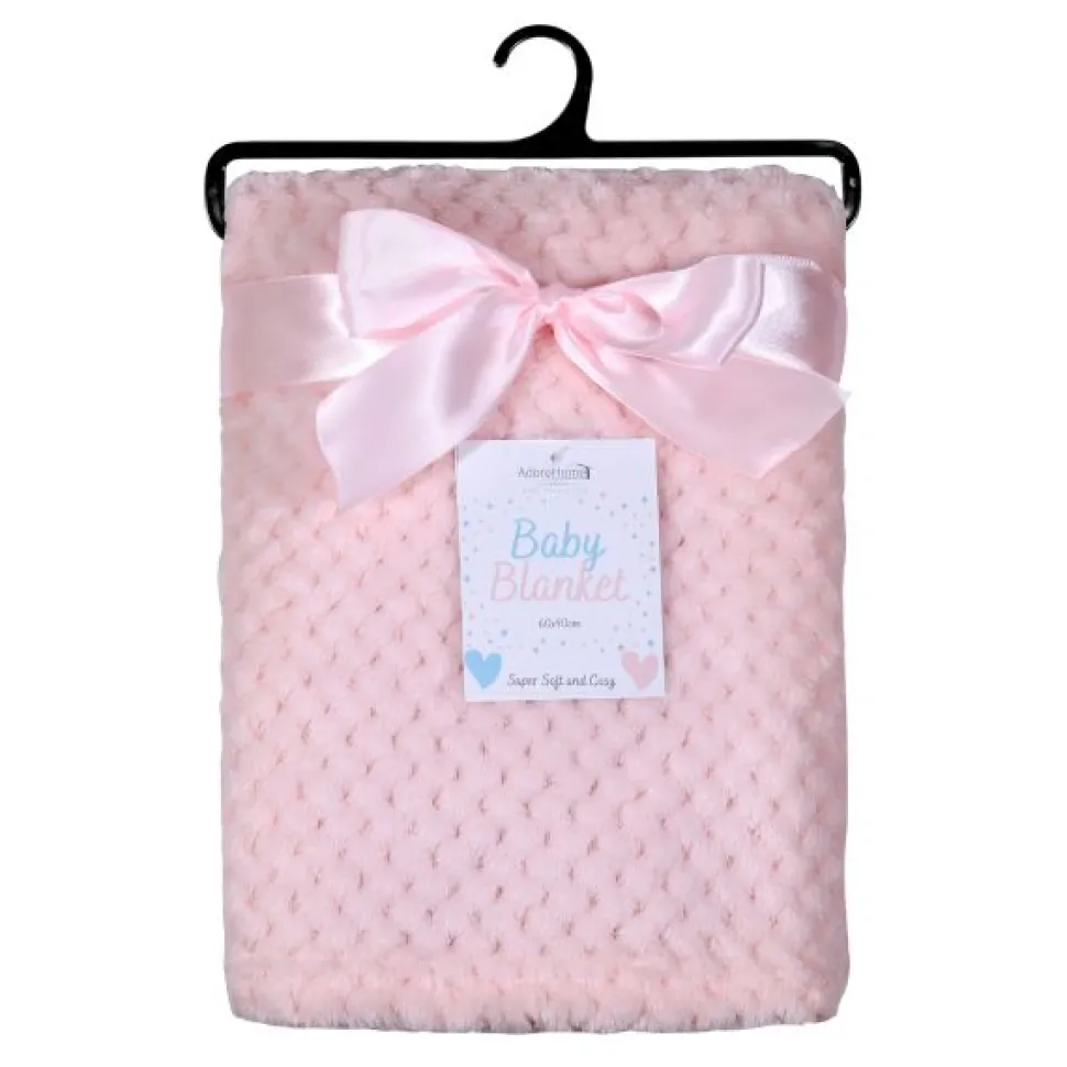 Honeycomb Baby Blanket Pink