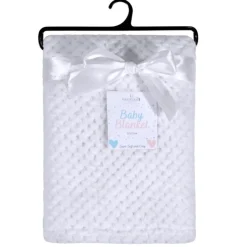Honeycomb Baby Blanket White