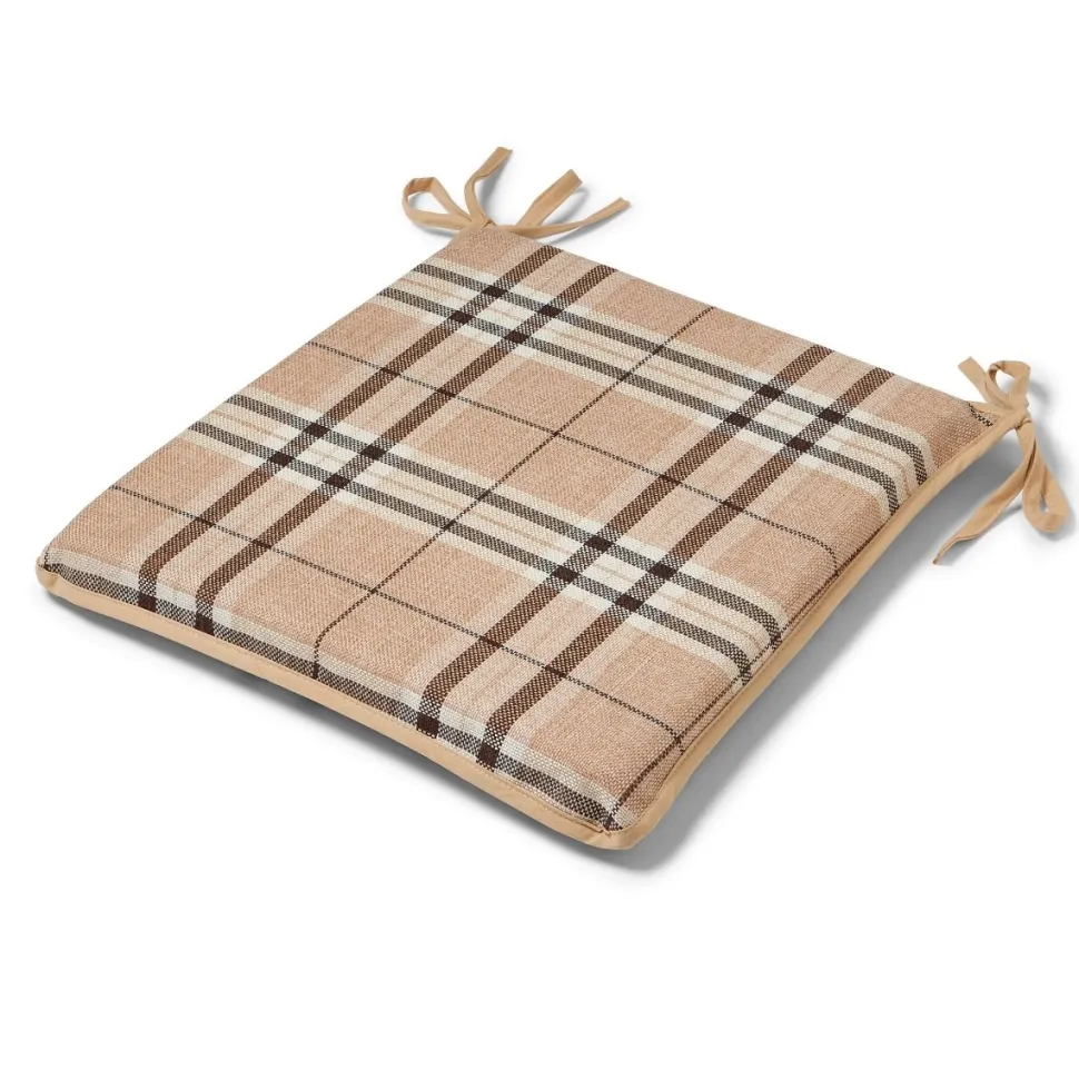 Hugo Check Seat Pad Latte