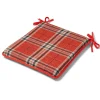 Hugo Check Seat Pad Terracotta