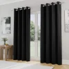 Iris 90% Blackout Eyelet Curtains Black